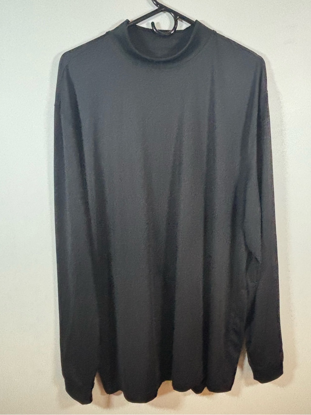 Pro Tour Airplay Mens Mock Neck Long Sleeve Performance Golf Shirt Black XL